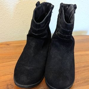 Suede Ankle Cowgirl Boots